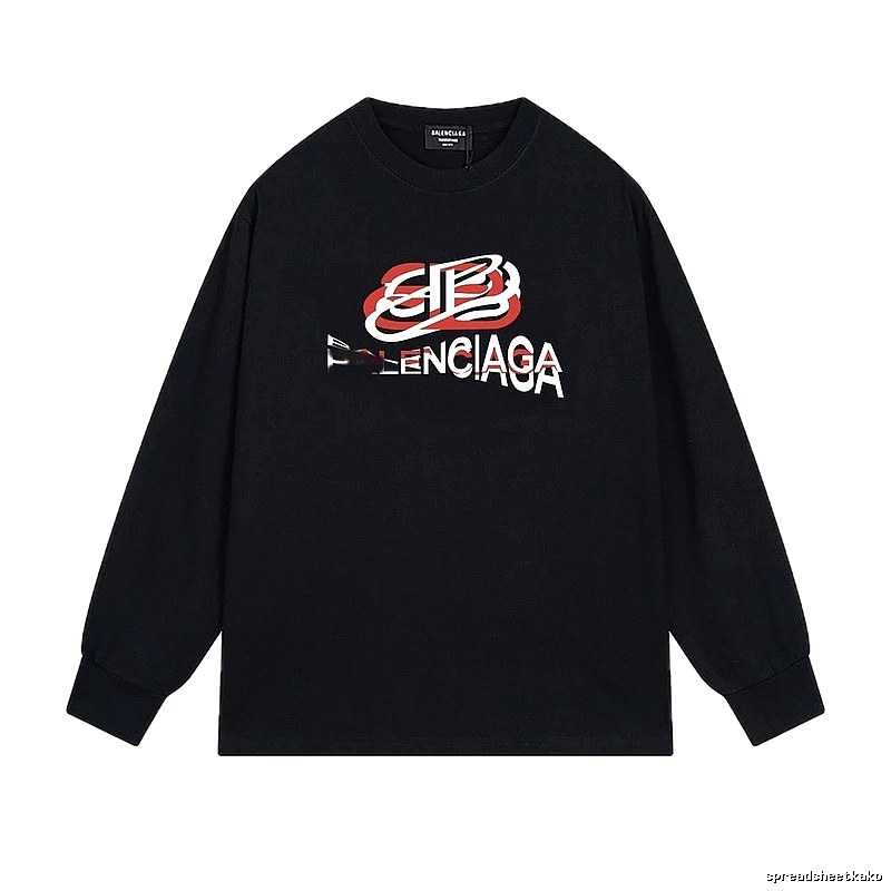Balenciaga letter-style black T-shirt