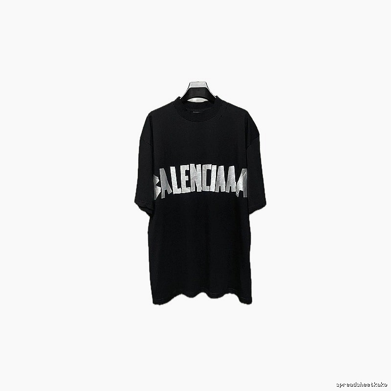 Balenciaga letter-style black T-shirt