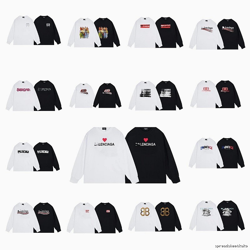 Balenciaga Love Heart Casual Style Long-sleeved Shirt