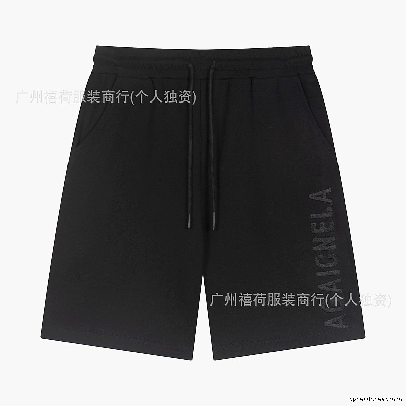 Balenciaga minimalist style black shorts