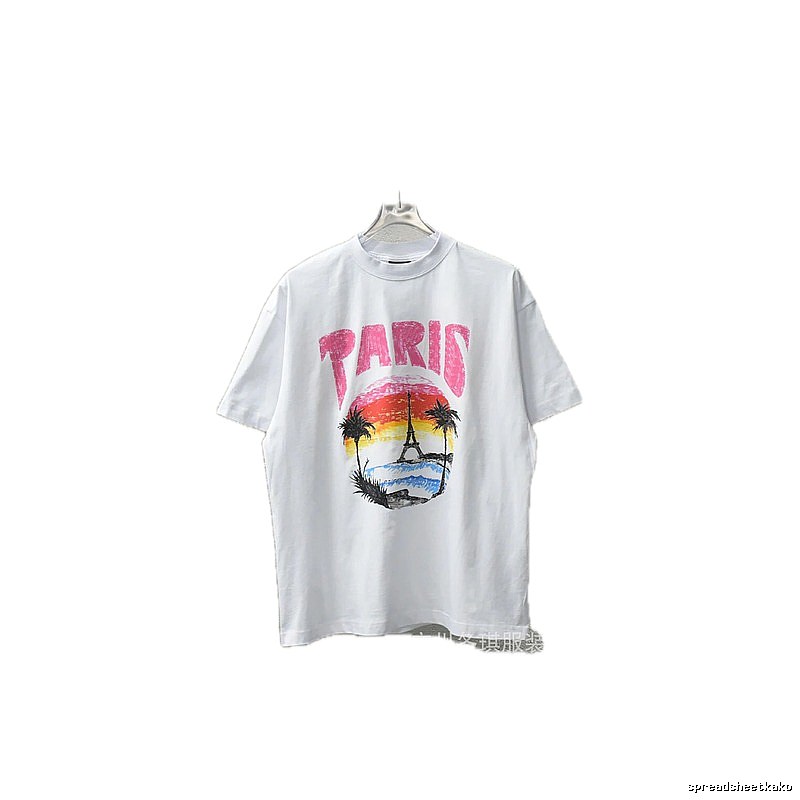 Balenciaga Printed Casual White T-shirt