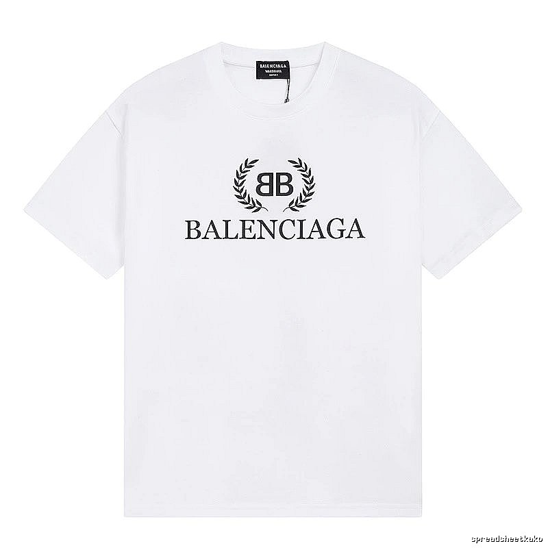 Balenciaga Printed Simple White T-shirt