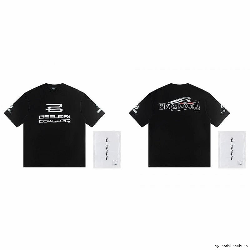 Balenciaga Printed Street Style Black T-shirt