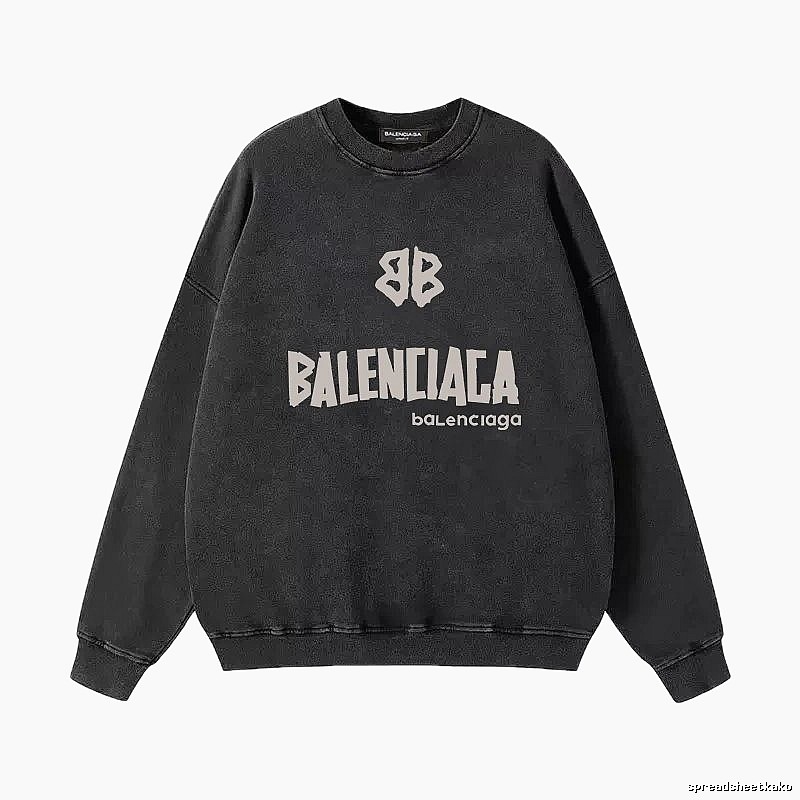 Balenciaga retro-style black sweatshirt