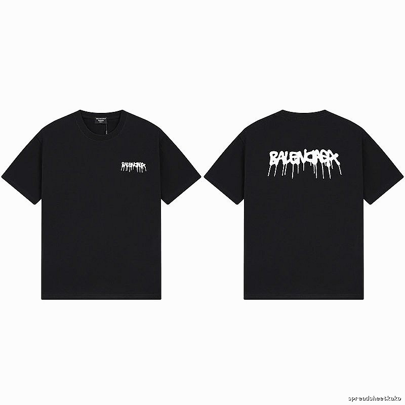 Balenciaga street-style black T-shirt