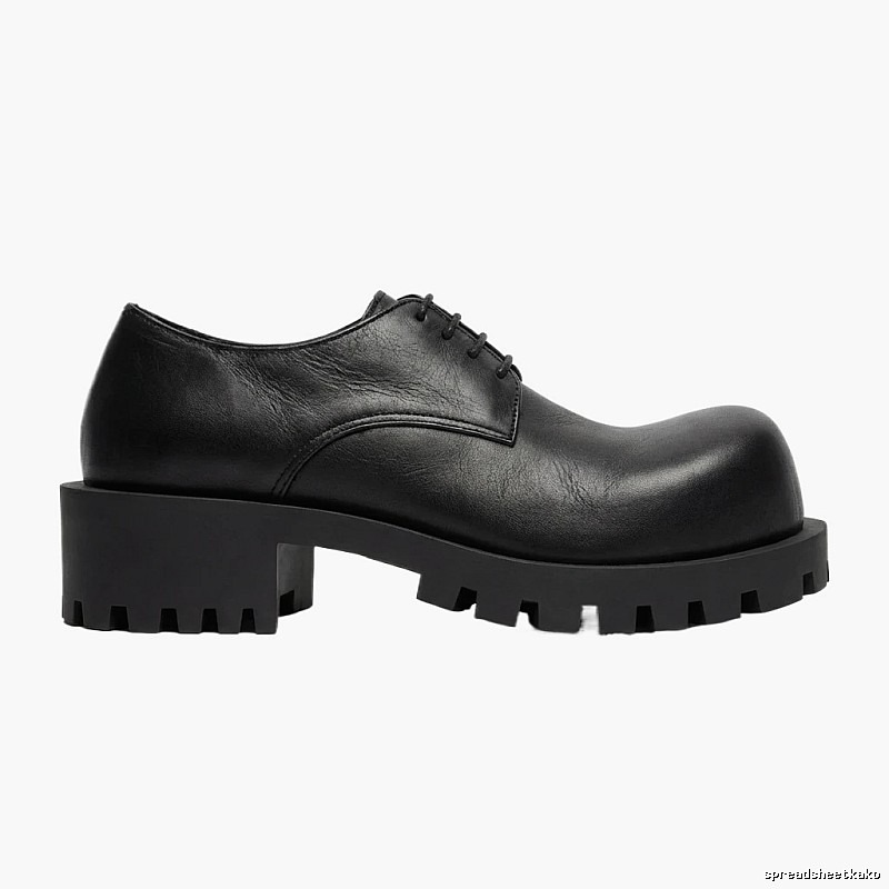 Balenciaga thick-soled retro-style leather shoes