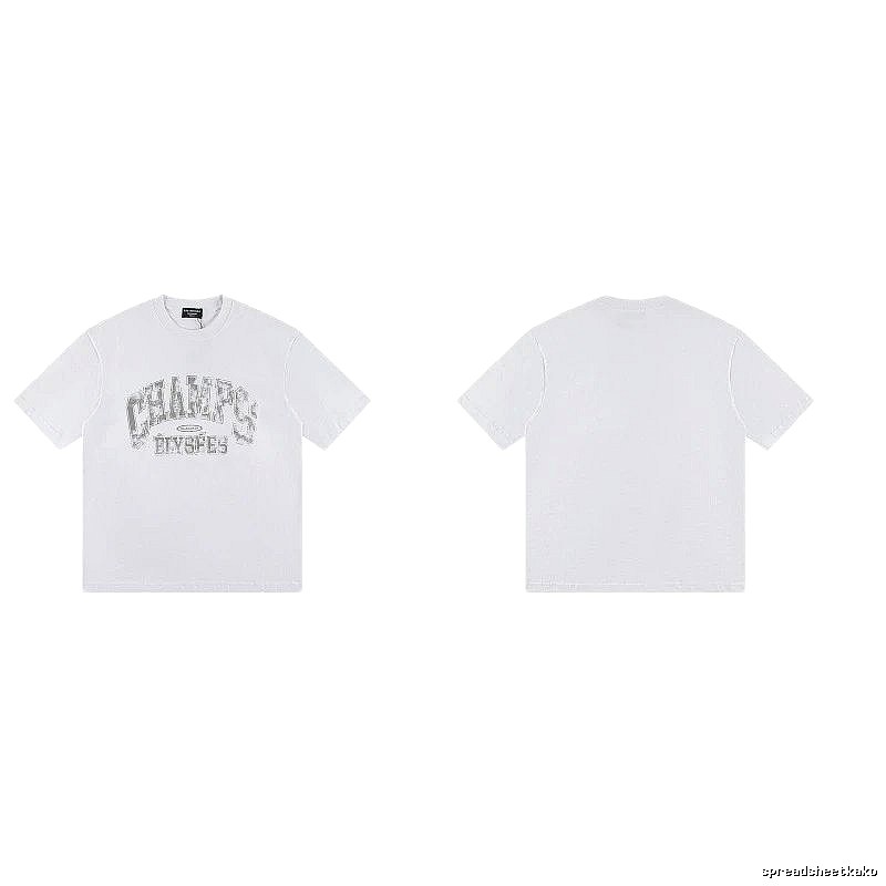Balenciaga Vintage Distressed Lettering White T-Shirt