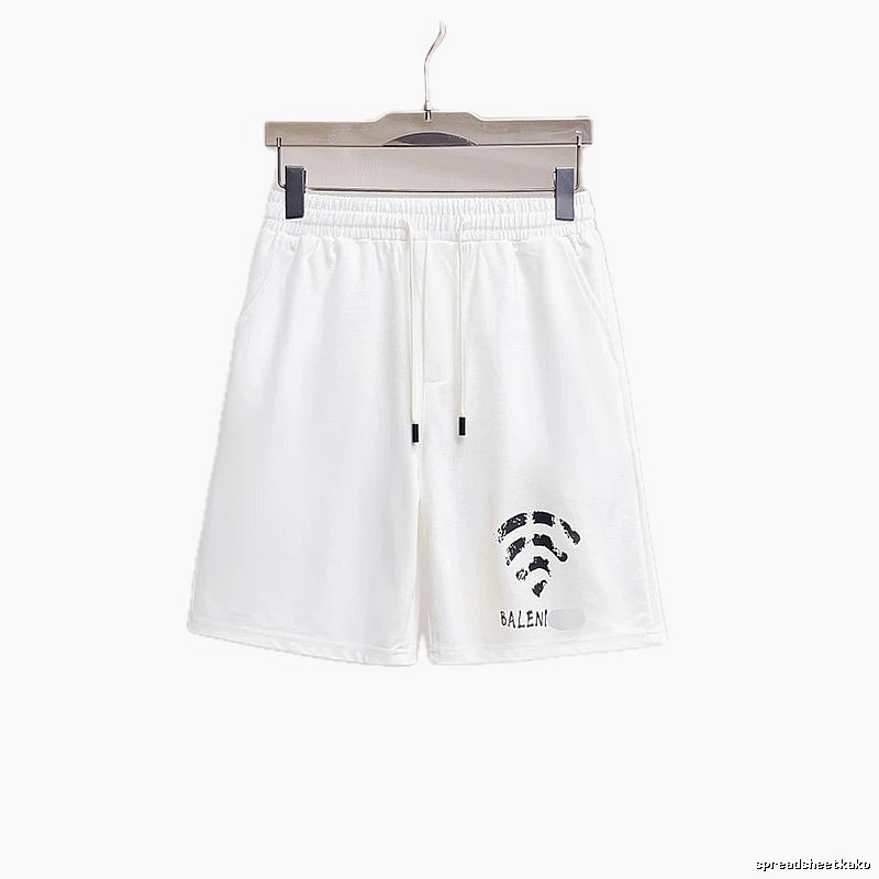 Balenciaga WiFi Printed Street Style White Shorts