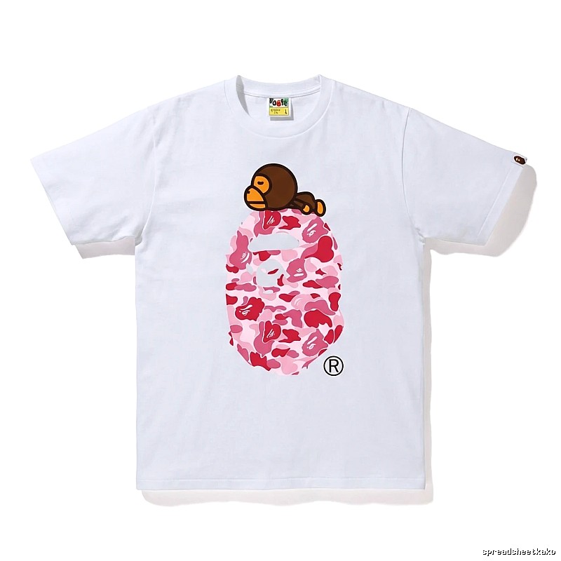 Bape Ape Camouflage Style White T-shirt