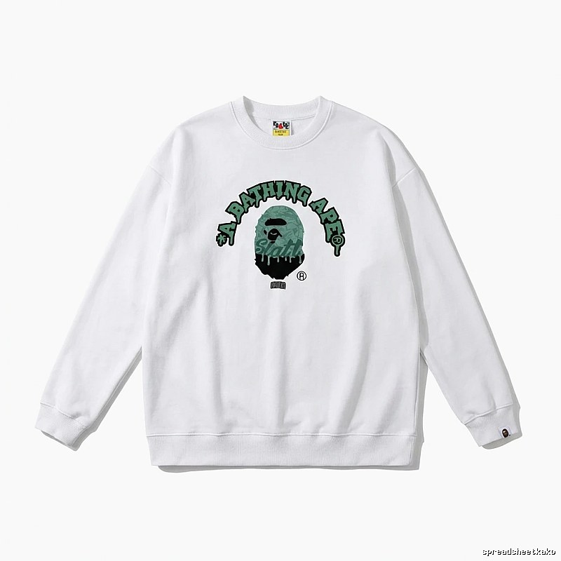 Bape Ape Head Cool White Sweatshirt