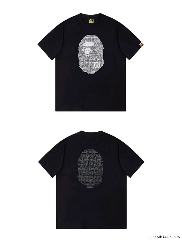 Bape Ape Head Trendy and Cool Black T-shirt