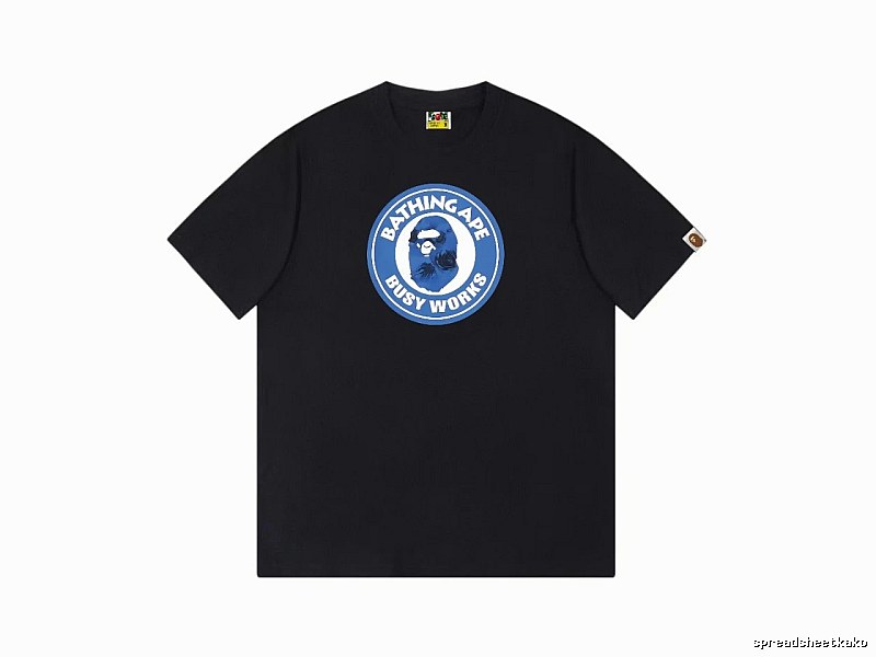 Bape Blue Label Trendy Cool Black T-shirt