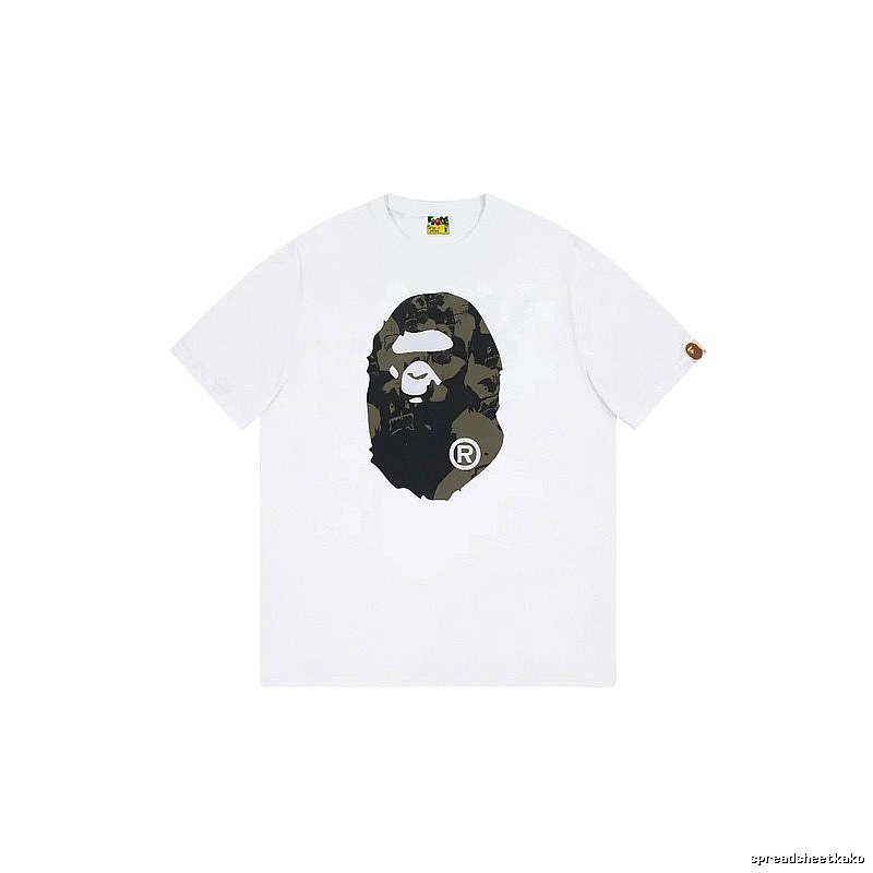Bape camouflage style white T-shirt