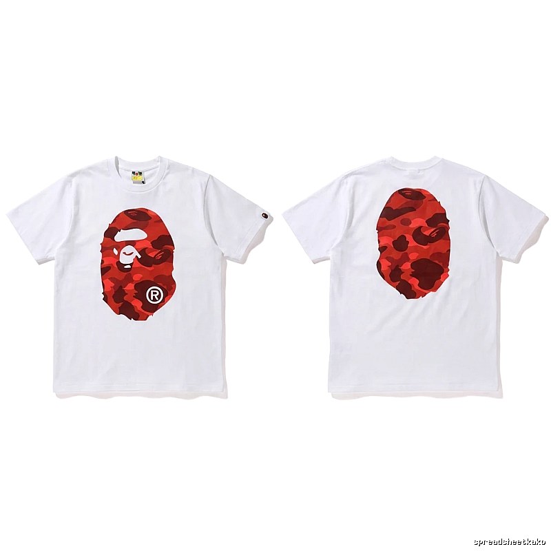 Bape camouflage style white T-shirt