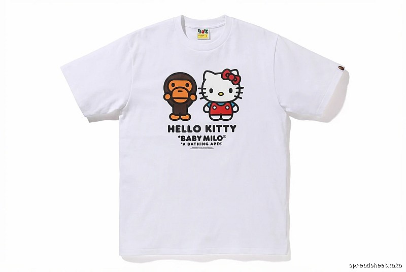 Bape co-branded cartoon white T-shirt