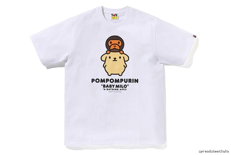Bape x Pompompurin Co-branded Short-sleeve White