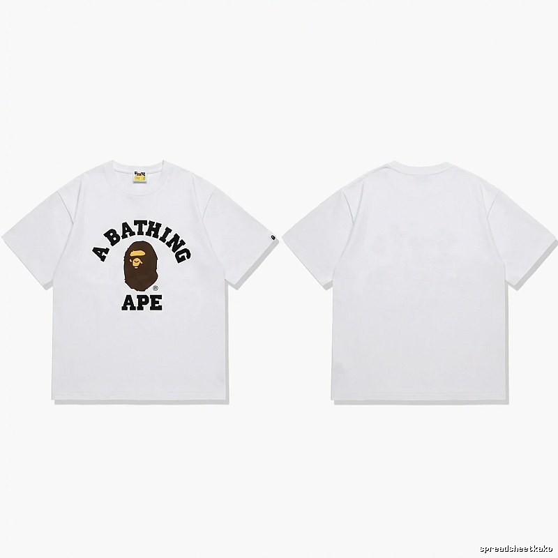 Bape's classic ape head white T-shirt