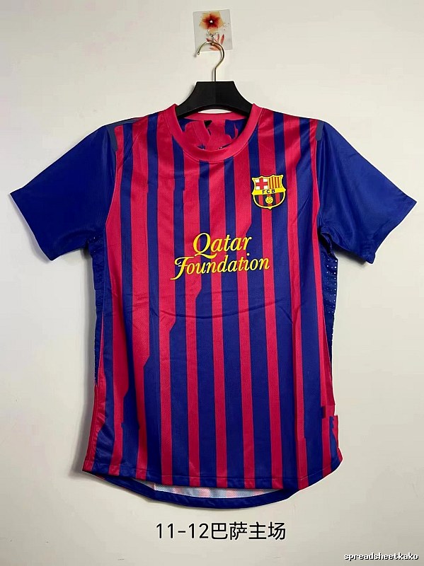 Barcelona Classic Retro soccer jersey Blue Red Barcelona for Daily Styling