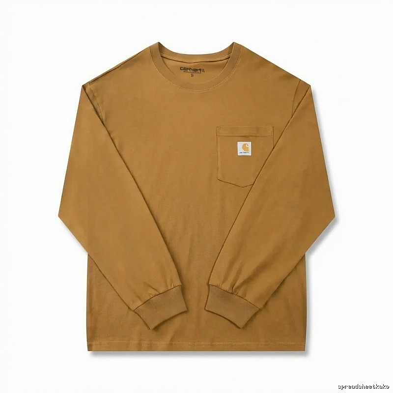 Carhartt basic retro brown long-sleeve