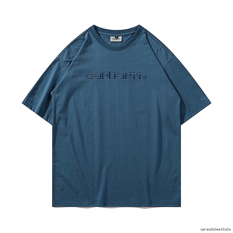 Carhartt Daily Logo T-shirt Light Blue Subtle for City Outfits