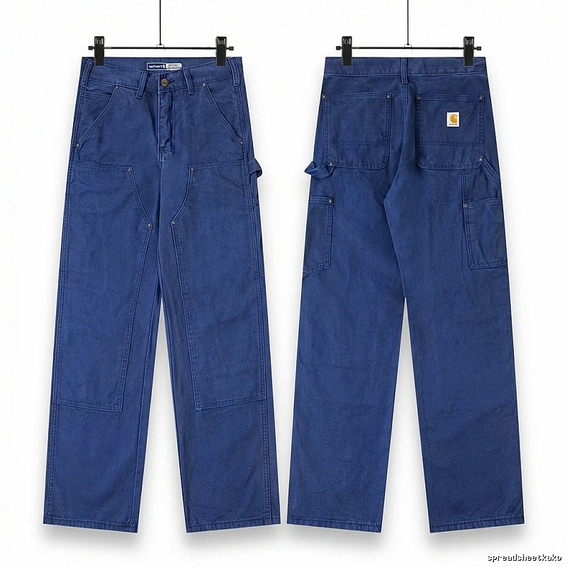 Carhartt workwear style blue long trousers