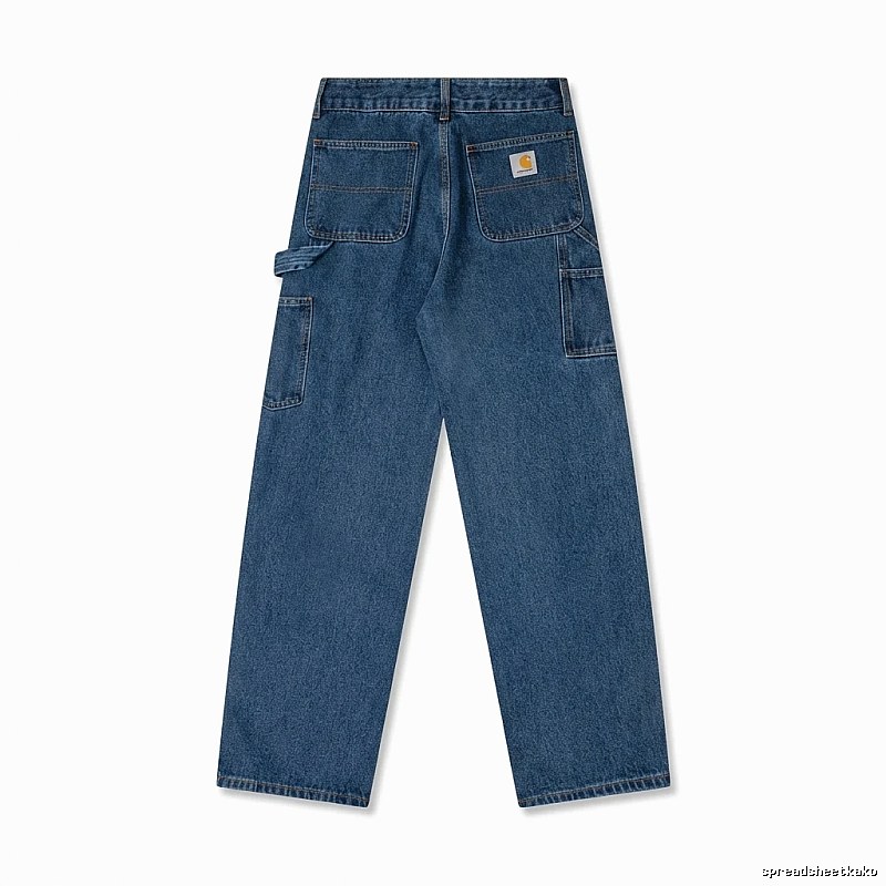 Carhartt workwear style dark blue jeans