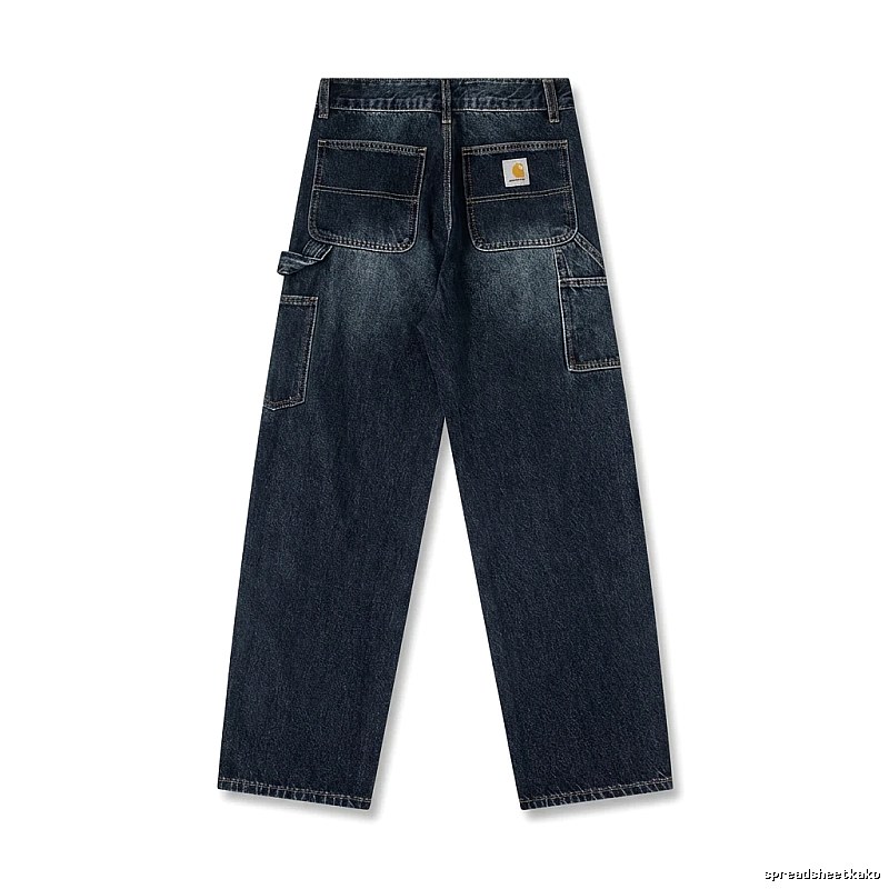 Carhartt workwear style dark denim jeans