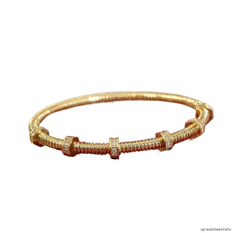 Cartier screw-style gold bracelet