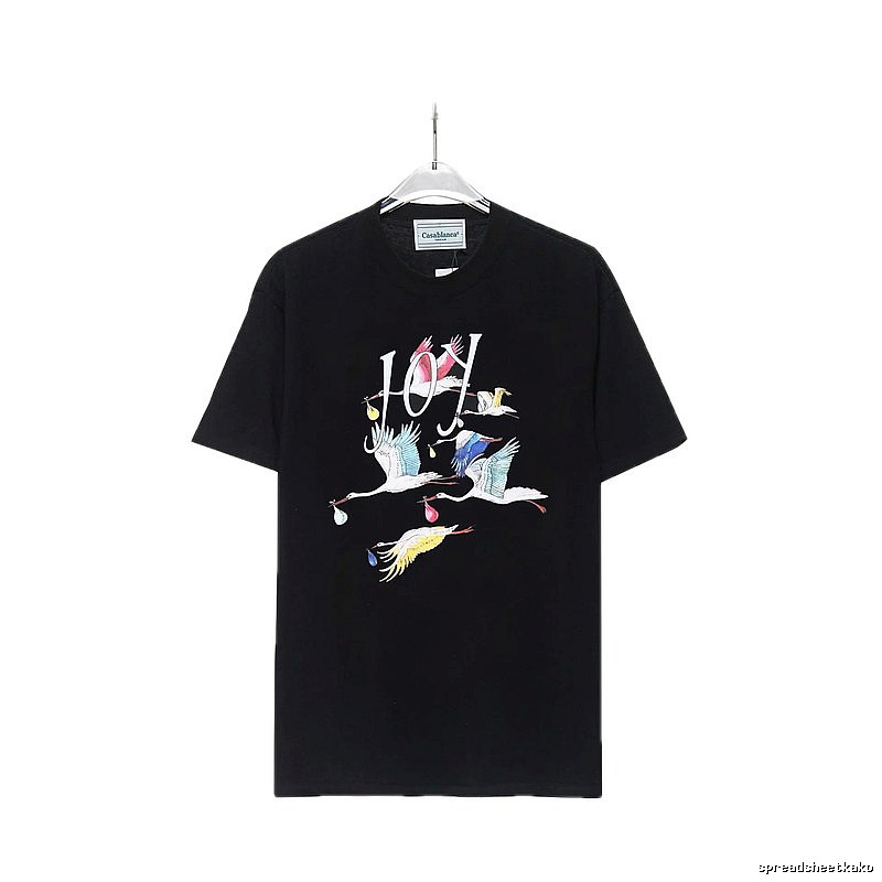 Casablanca Crane Style Black T-shirt