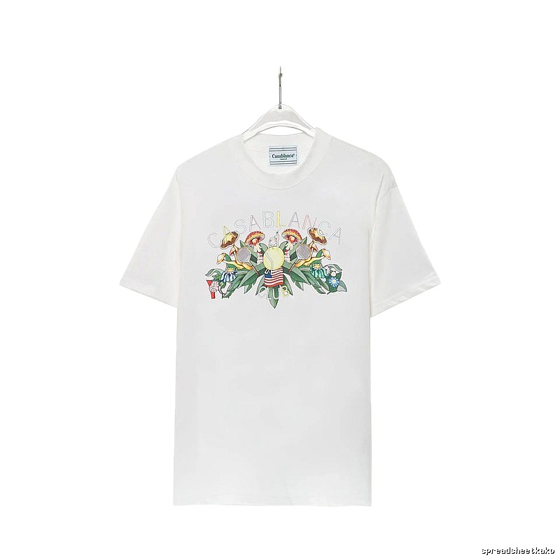 Casablanca Floral Print White T-shirt
