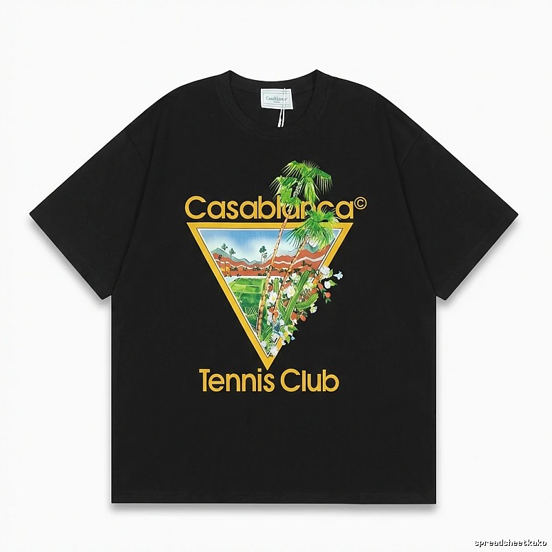 Casablanca Printed Casual Black T-shirt