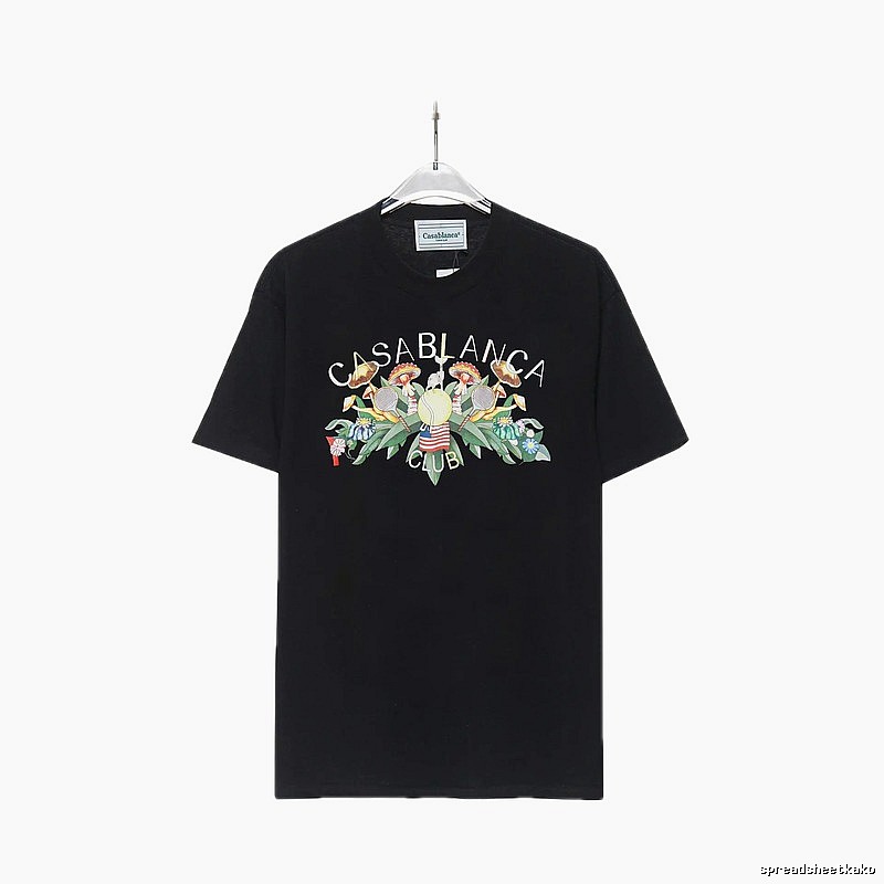 Casablanca - printed casual black T - shirt