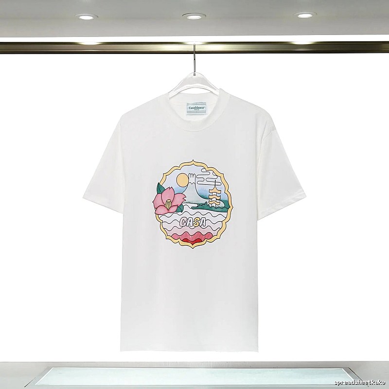 Casablanca - printed Japanese - style white T - shirt