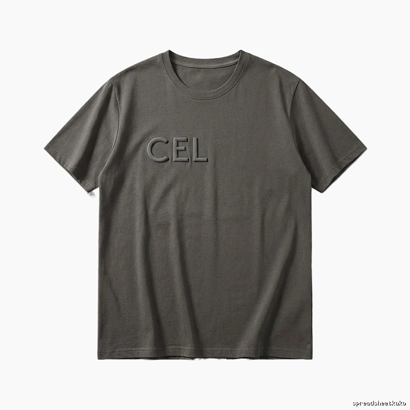 CELINE minimalist style dark gray T-shirt
