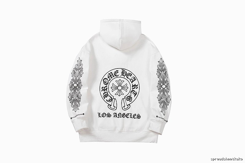 Chrome Hearts 2088-26 White Cross Graphic Hoodie Weekend Wear