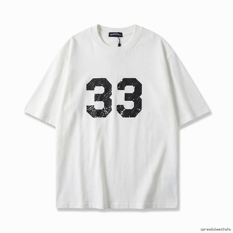 Chrome Hearts American-style digital wind white T-shirt