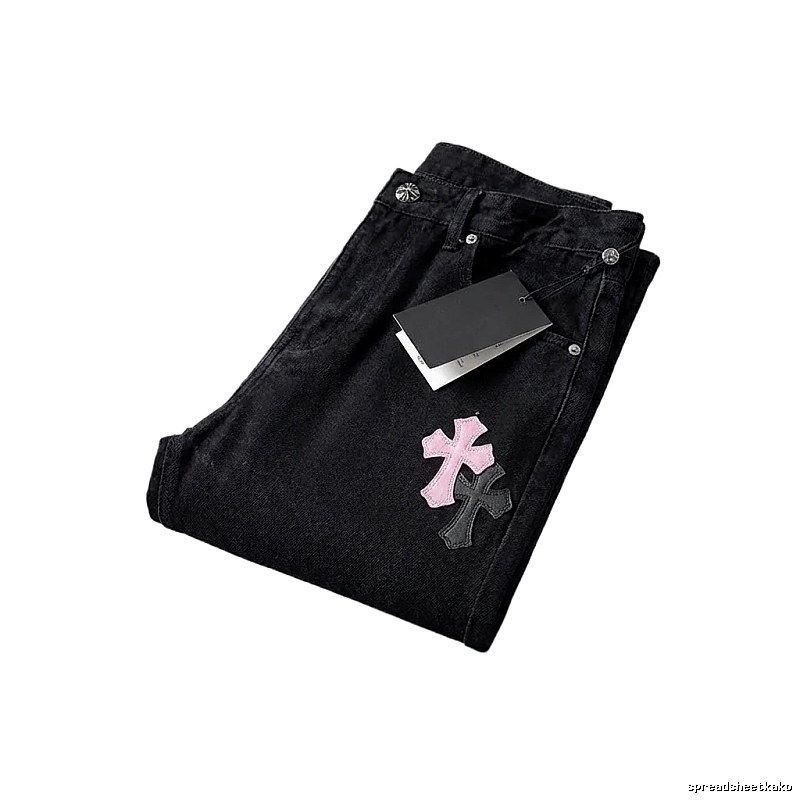 Chrome Hearts Cross Trendy and Cool Black Jeans