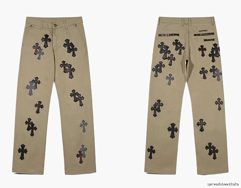 Chrome Hearts Cross Vintage Khaki Pants
