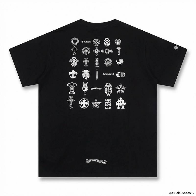 Chrome Hearts dark style black T-shirt