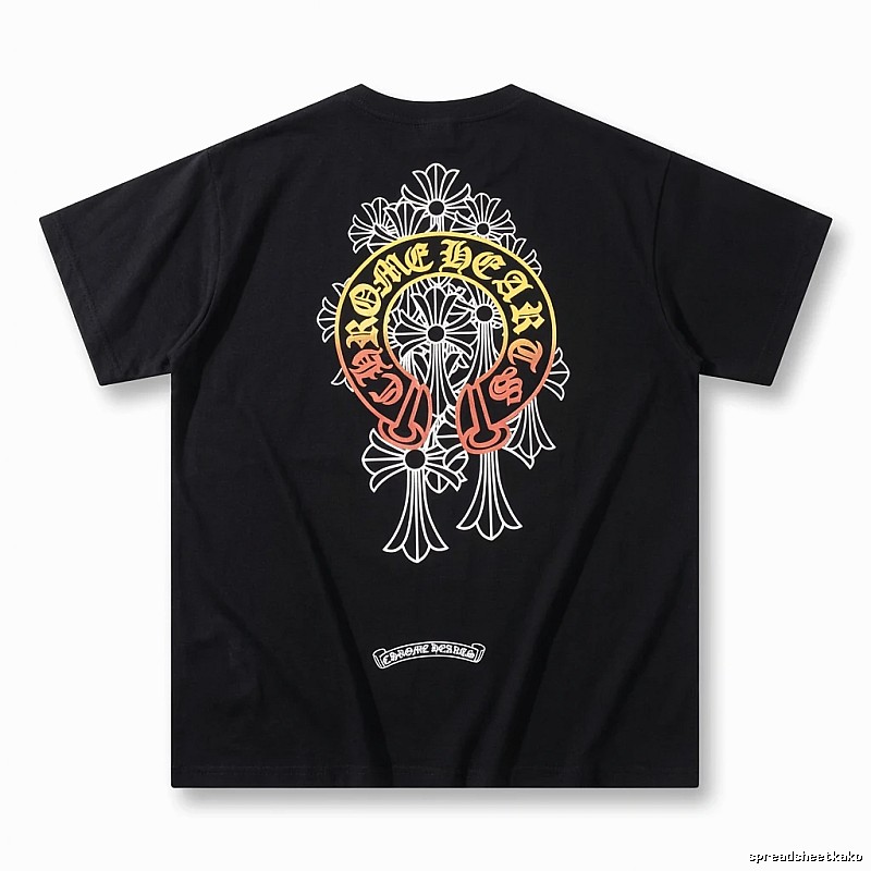 Chrome Hearts Retro Style Black T-shirt