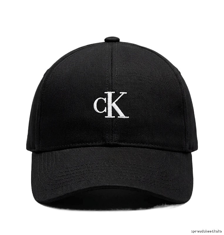 CK minimalist style black baseball cap
