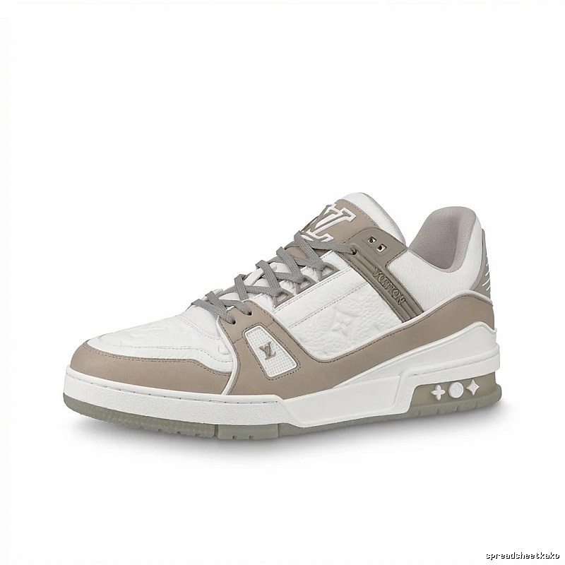 Classic LV Gray and White Casual Shoes