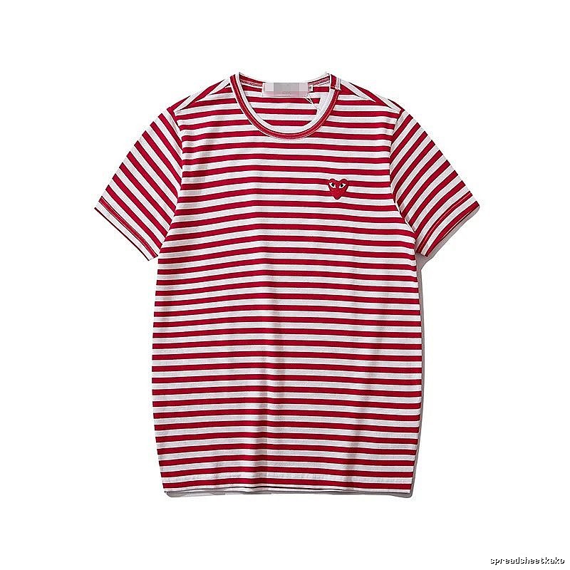 Comme des Garcons PLAY 2021-94 Red Style 2194 Heart Logo T-Shirt Relaxed Styling