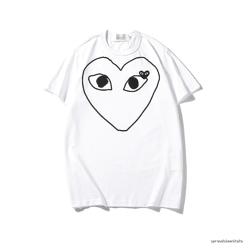 Comme des Garcons PLAY 2023-13 Black Style 2313 Heart Logo T-Shirt Bold Graphic