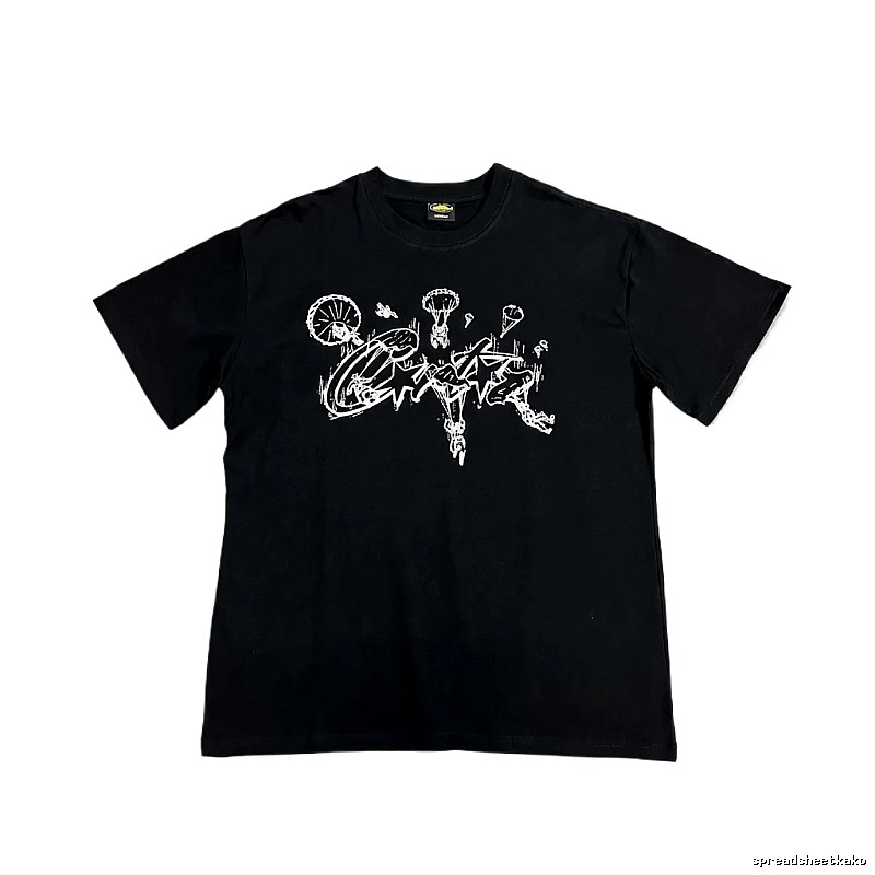 Corteiz Graffiti Style Black T-shirt