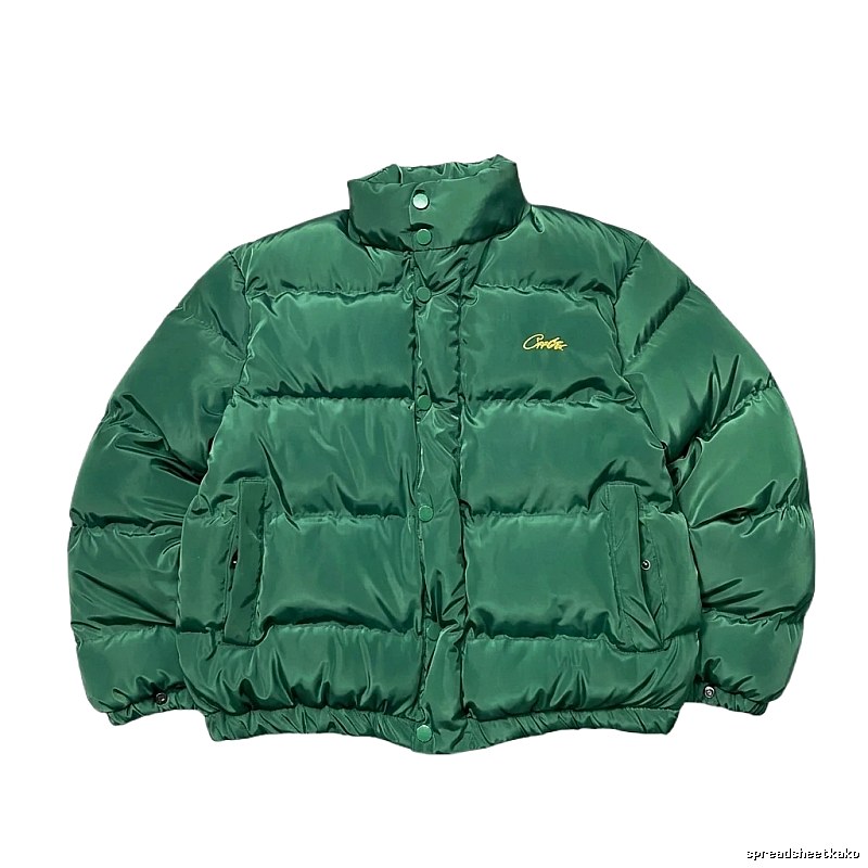 Corteiz green down jacket