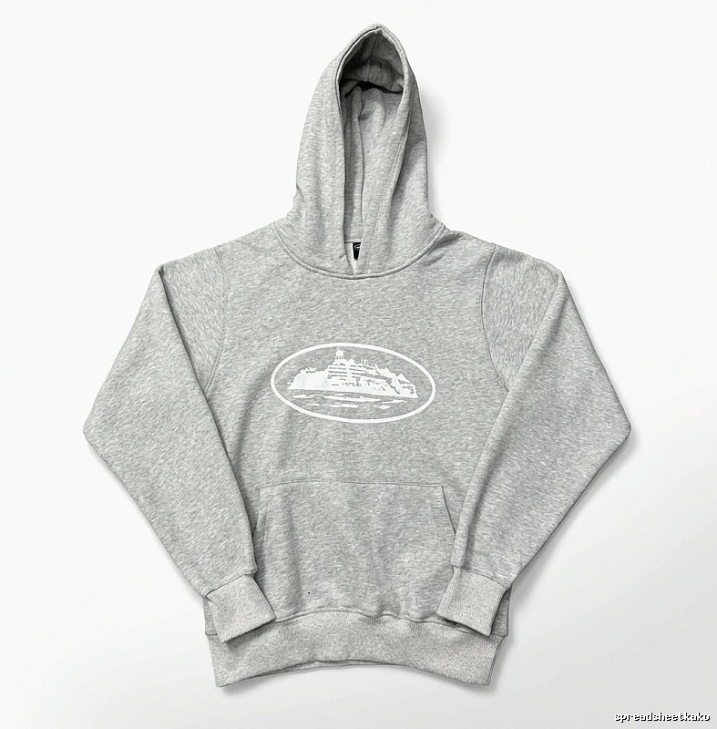 Corteiz Grey Minimalist Style Hoodie