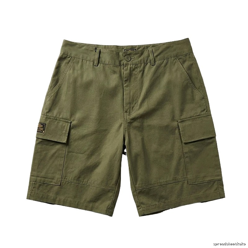 Corteiz military green shorts in workwear style