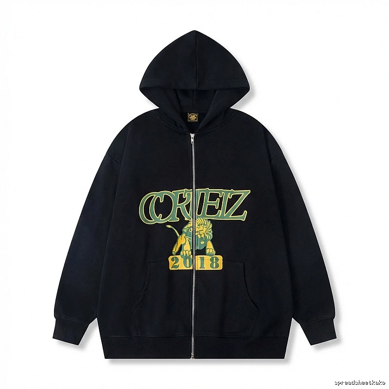 Corteiz Printed Trendy and Cool Black Sweatshirt
