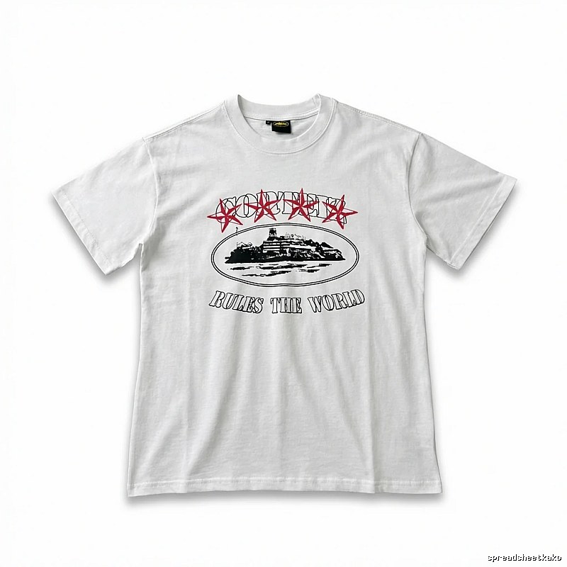 Corteiz trendy style white T-shirt